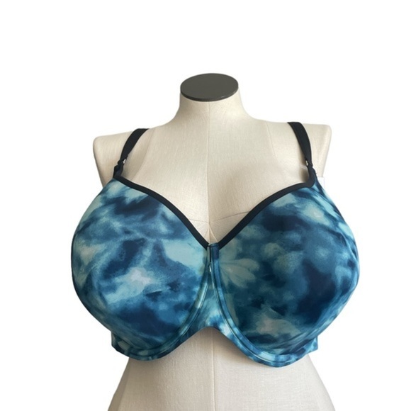 Curvy Couture Other - Curvy couture bra style 1274 tie dye blue padded push up underwire Sz 46G